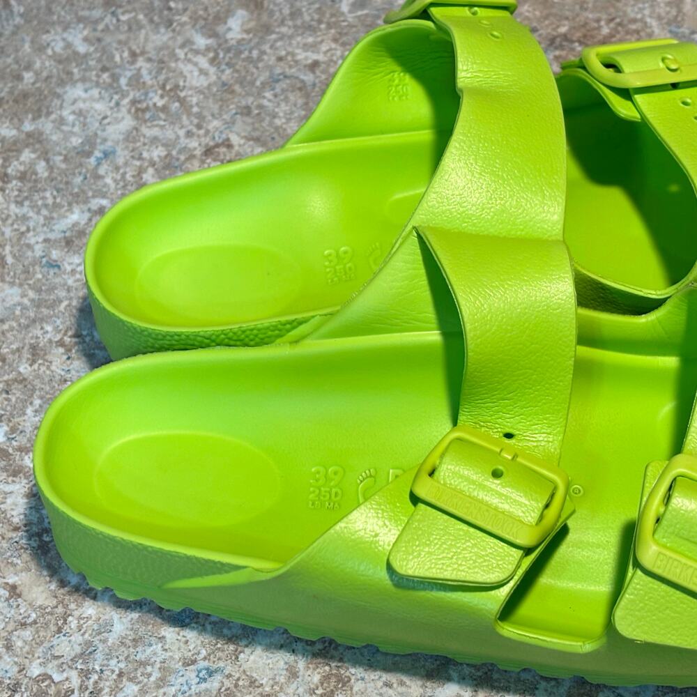Birkenstock Arizona Essentials Green EVA Slip On Slide Sandals Size 39 - Picture 5 of 12
